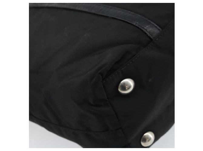 Borsa Tote Prada in nylon nero argento Auth BA10973 - vista 13