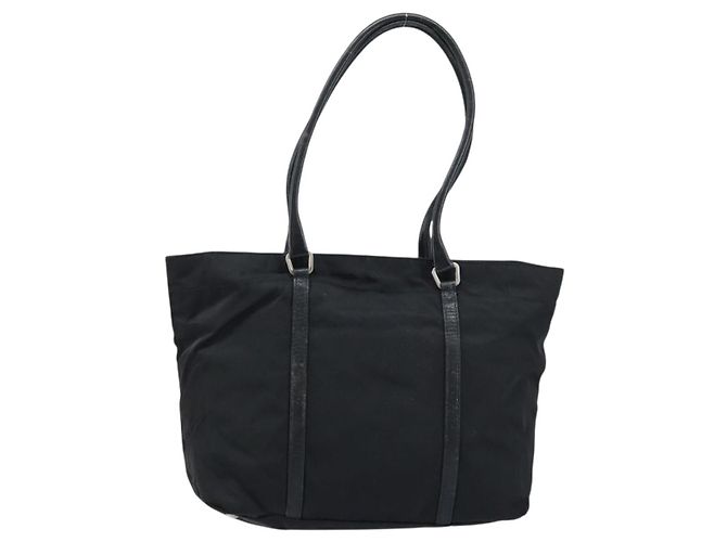 Borsa Tote Prada in nylon nero argento Auth BA10973 - vista 3