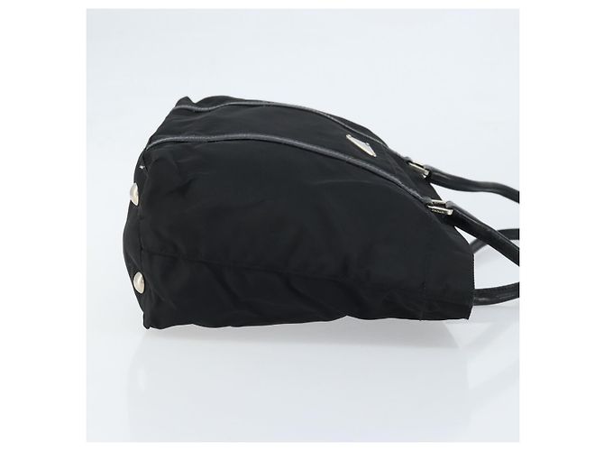 Borsa Tote Prada in nylon nero argento Auth BA10973 - vista 4