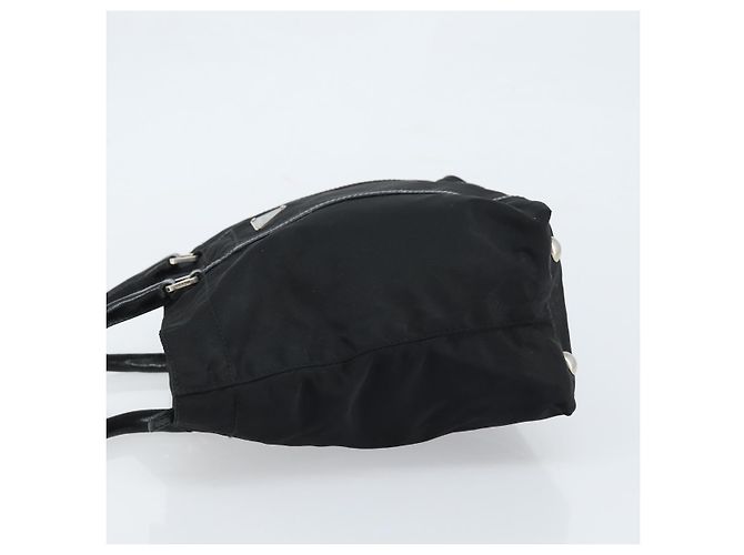 Borsa Tote Prada in nylon nero argento Auth BA10973 - vista 5