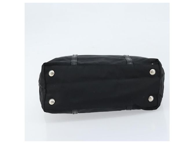 Borsa Tote Prada in nylon nero argento Auth BA10973 - vista 9