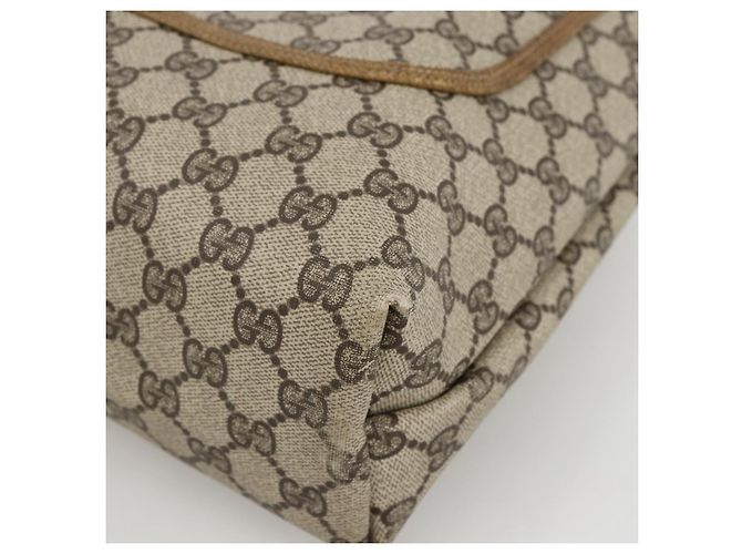 Sac tote en PVC beige GG Supreme Web Sherry Line de GUCCI Auth ep13605 - vue 10