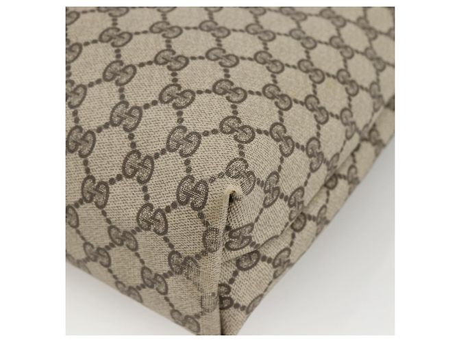 Sac tote en PVC beige GG Supreme Web Sherry Line de GUCCI Auth ep13605 - vue 12
