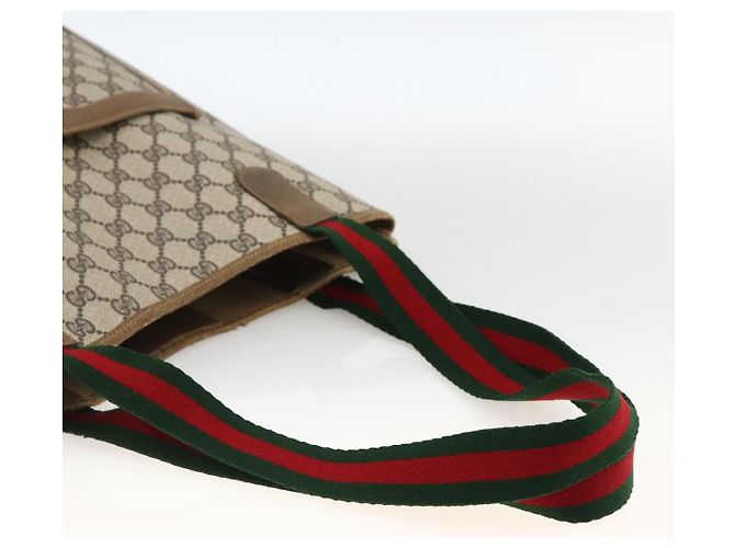 Sac tote en PVC beige GG Supreme Web Sherry Line de GUCCI Auth ep13605 - vue 7