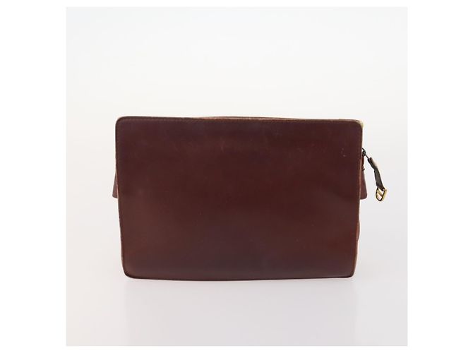 Borsa a mano in pelle Must Line di CARTIER 5 pezzi Bordeaux Oro Auth mr2109 D'oro Bordò - vista 20