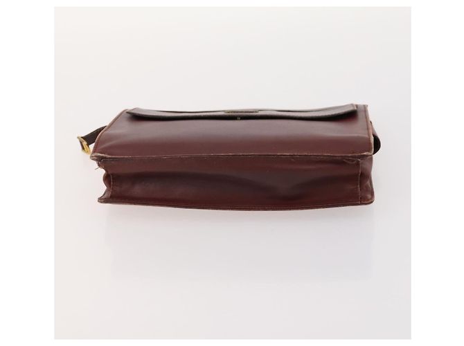 Borsa a mano in pelle Must Line di CARTIER 5 pezzi Bordeaux Oro Auth mr2109 D'oro Bordò - vista 22