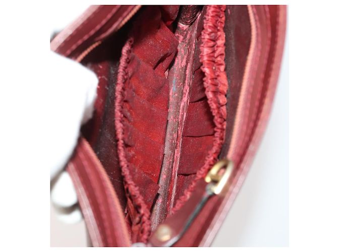 Borsa a mano in pelle Must Line di CARTIER 5 pezzi Bordeaux Oro Auth mr2109 D'oro Bordò - vista 28