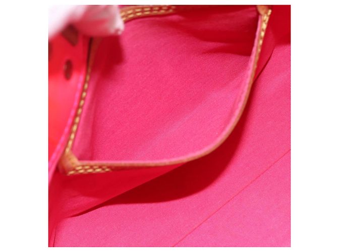 LOUIS VUITTON Borsa Reade PM Monogram Vernis Fluo Rosa Arancio M91903 Auth 173366A Arancione - vista 19