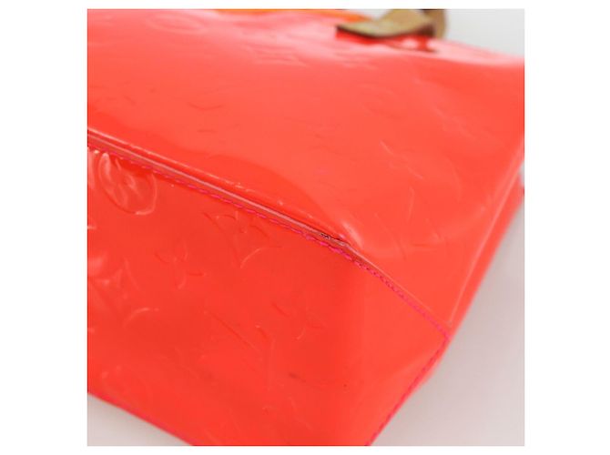 LOUIS VUITTON Borsa Reade PM Monogram Vernis Fluo Rosa Arancio M91903 Auth 173366A Arancione - vista 9