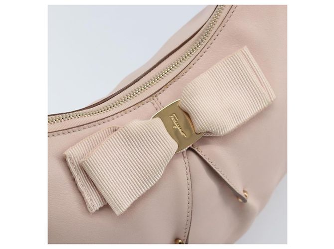 Borsa a Spalla Salvatore Ferragamo in Pelle Rosa Oro Auth ka3027 D'oro - vista 14