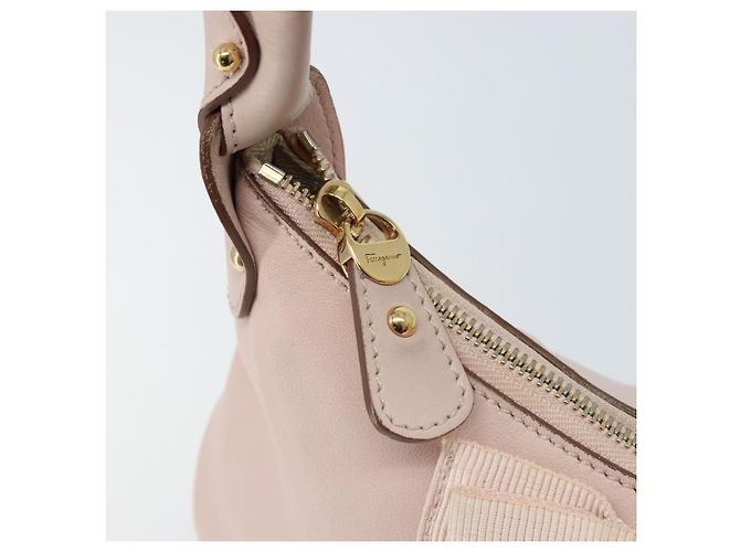 Borsa a Spalla Salvatore Ferragamo in Pelle Rosa Oro Auth ka3027 D'oro - vista 15