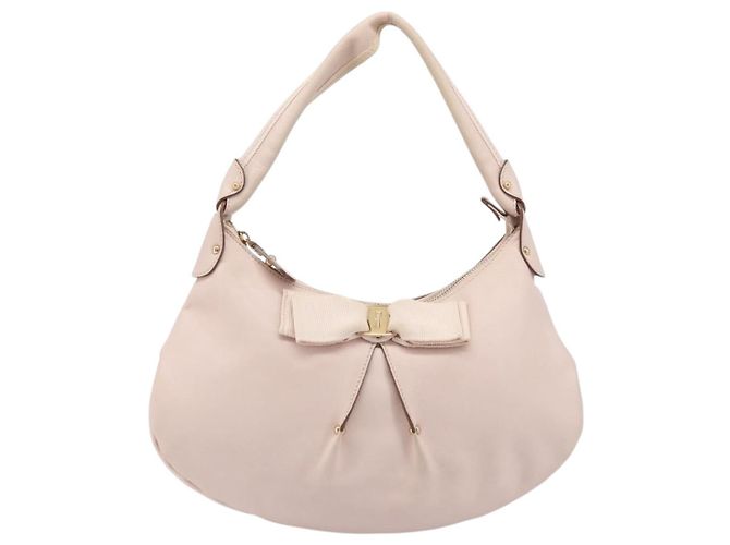 Borsa a Spalla Salvatore Ferragamo in Pelle Rosa Oro Auth ka3027 D'oro - vista 2