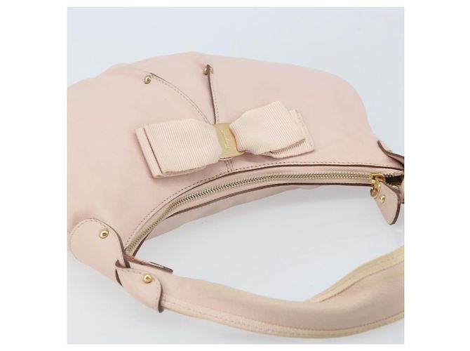 Borsa a Spalla Salvatore Ferragamo in Pelle Rosa Oro Auth ka3027 D'oro - vista 6