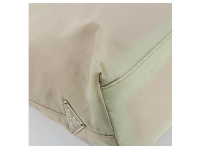 Borsa a Spalla PRADA Nylon Avorio Argento Autentica 173830 Crudo - vista 11