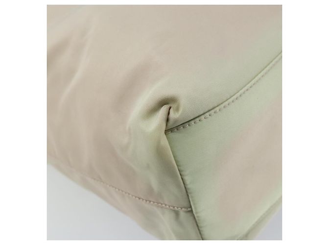 Borsa a Spalla PRADA Nylon Avorio Argento Autentica 173830 Crudo - vista 13