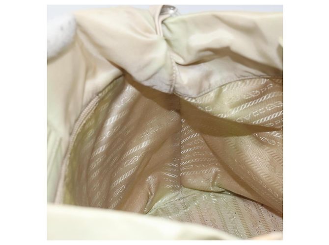 Borsa a Spalla PRADA Nylon Avorio Argento Autentica 173830 Crudo - vista 17