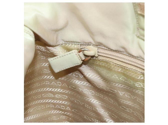 Borsa a Spalla PRADA Nylon Avorio Argento Autentica 173830 Crudo - vista 19