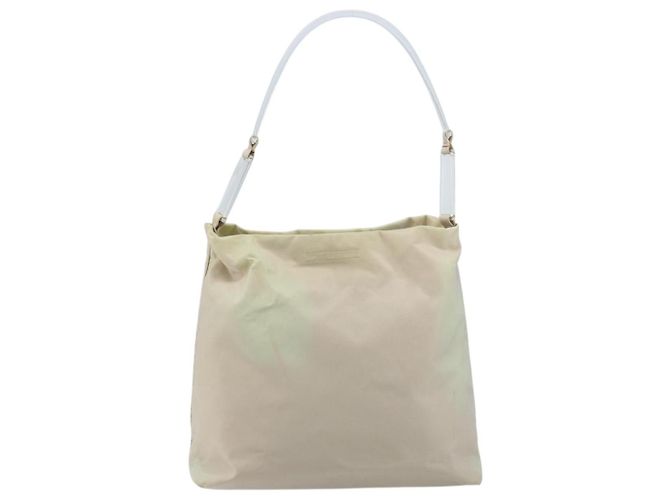 Borsa a Spalla PRADA Nylon Avorio Argento Autentica 173830 Crudo - vista 2