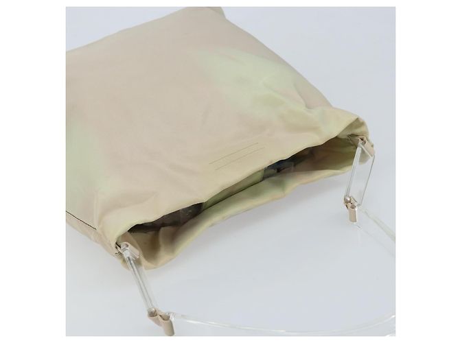 Borsa a Spalla PRADA Nylon Avorio Argento Autentica 173830 Crudo - vista 6