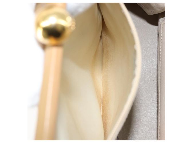 CHANEL Borsa a Spalla Matelassé in Pelle di Agnello Beige Oro CC Auth 171543 D'oro - vista 22
