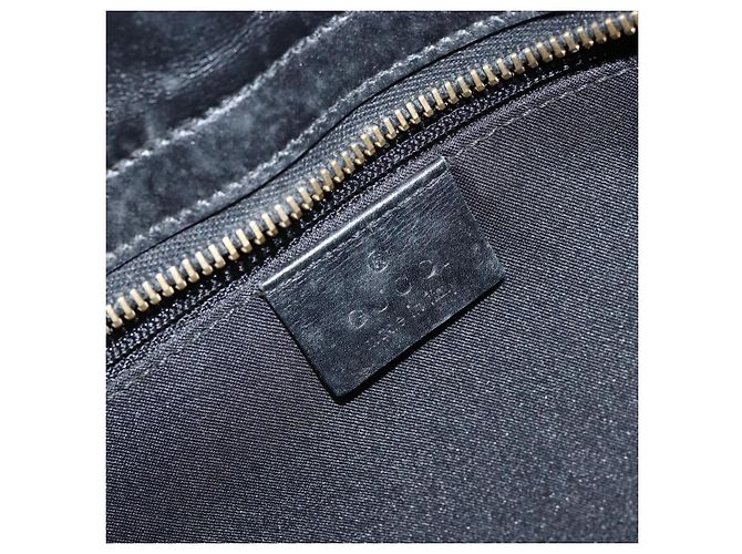 Borsa a mano in tela GG Gucci Nera Oro 001 4033 Auth 173867 Nero D'oro - vista 16