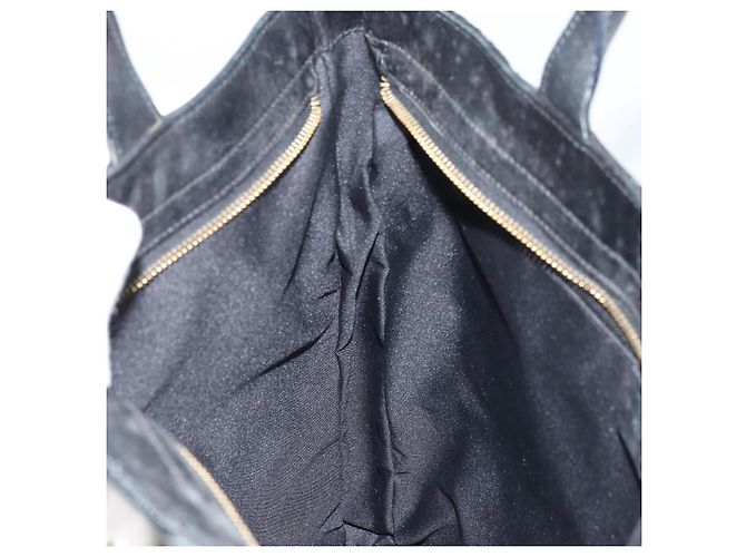 Borsa a mano in tela GG Gucci Nera Oro 001 4033 Auth 173867 Nero D'oro - vista 19