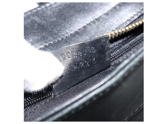 Borsa a mano in tela GG Gucci Nera Oro 001 4033 Auth 173867 Nero D'oro - vista 22