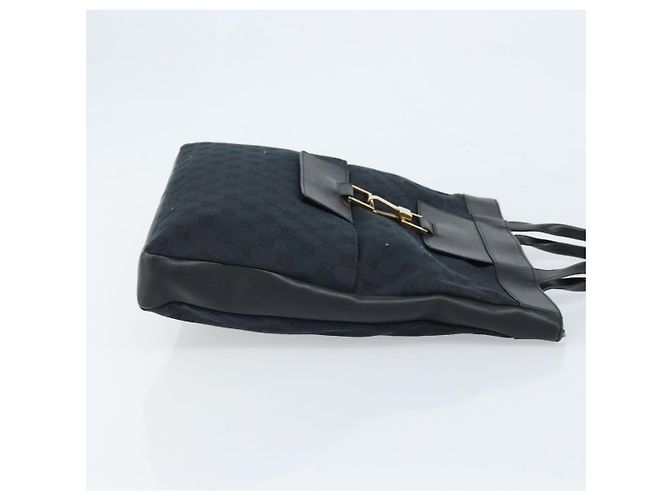Borsa a mano in tela GG Gucci Nera Oro 001 4033 Auth 173867 Nero D'oro - vista 4