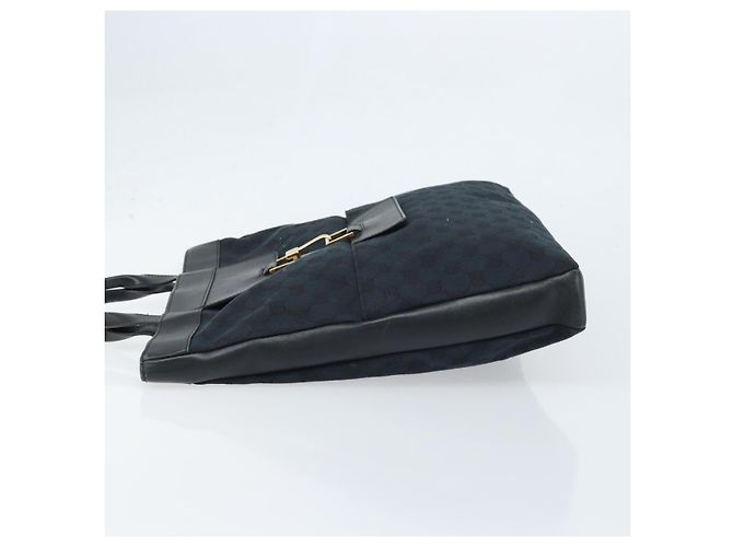 Borsa a mano in tela GG Gucci Nera Oro 001 4033 Auth 173867 Nero D'oro - vista 5