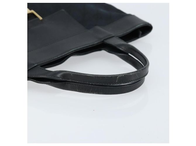 Borsa a mano in tela GG Gucci Nera Oro 001 4033 Auth 173867 Nero D'oro - vista 7
