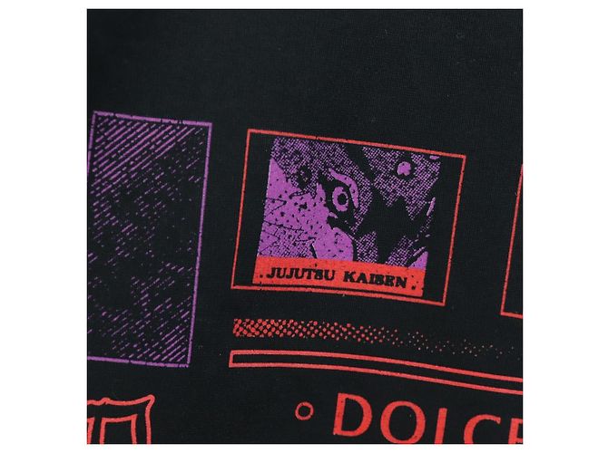 Dolce & Gabbana DOLCE&GABBANA D&G ~ Camiseta Jujutsu Kaisen de algodón negro Auth 167064SM - vista 4