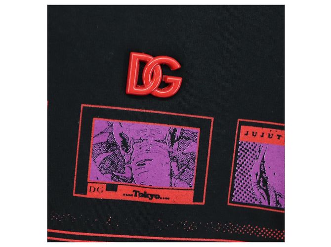 Dolce & Gabbana DOLCE&GABBANA D&G ~ Camiseta Jujutsu Kaisen de algodón negro Auth 167064SM - vista 5