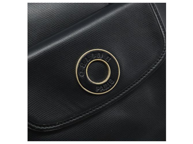 Céline Borsa a mano CELINE in pelle nera e oro Auth 166992 Nero D'oro - vista 14