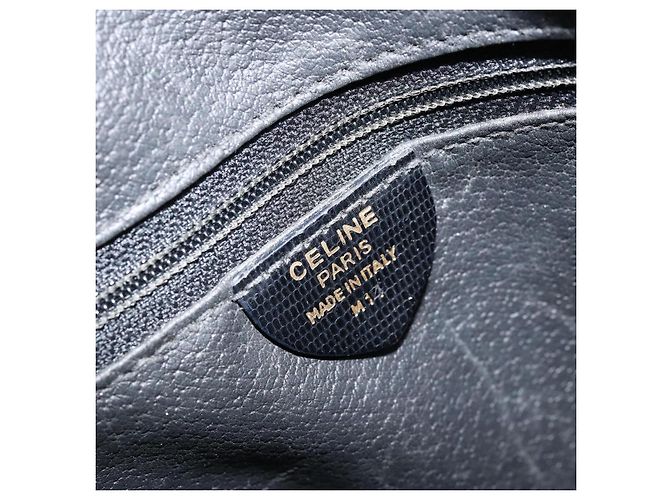 Céline Borsa a mano CELINE in pelle nera e oro Auth 166992 Nero D'oro - vista 18