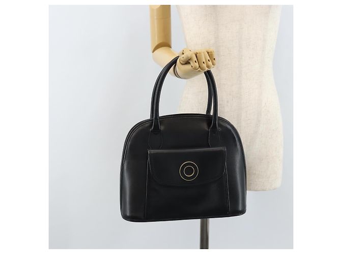 Céline Borsa a mano CELINE in pelle nera e oro Auth 166992 Nero D'oro - vista 25