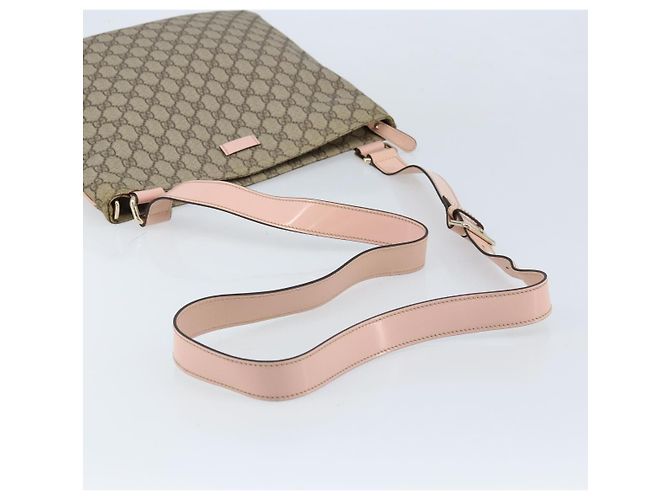 Borsa a Spalla GG Supreme in PVC Beige Argento di GUCCI 201446 Auth ki6557 - vista 7