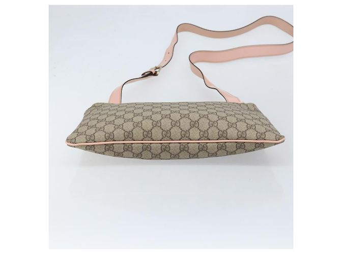 Borsa a Spalla GG Supreme in PVC Beige Argento di GUCCI 201446 Auth ki6557 - vista 9