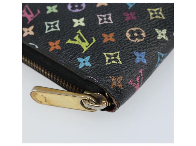 Louis Vuitton Cartera Zippy Monograma Multicolor Negro M60243 LV Auth bs33783 - vista 14
