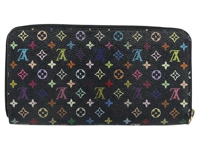 Louis Vuitton Cartera Zippy Monograma Multicolor Negro M60243 LV Auth bs33783 - vista 2