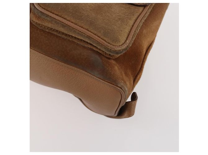 Bamboo Zaino in Bambù GUCCI Camoscio Marrone Oro 003 2058 0016 Auth LNZ352 D'oro - vista 12