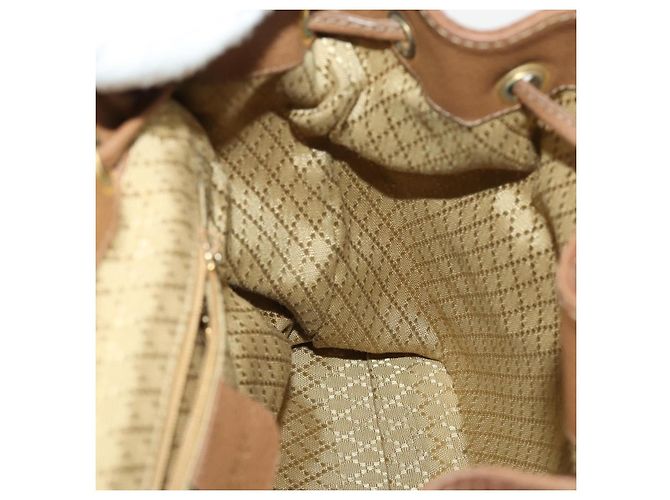 Bamboo Zaino in Bambù GUCCI Camoscio Marrone Oro 003 2058 0016 Auth LNZ352 D'oro - vista 20