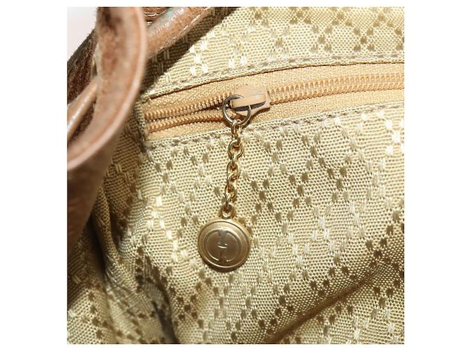 Bamboo Zaino in Bambù GUCCI Camoscio Marrone Oro 003 2058 0016 Auth LNZ352 D'oro - vista 23