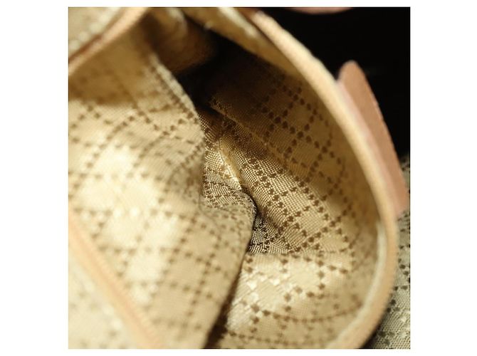 Bamboo Zaino in Bambù GUCCI Camoscio Marrone Oro 003 2058 0016 Auth LNZ352 D'oro - vista 24