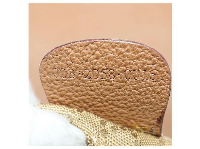 Bamboo Zaino in Bambù GUCCI Camoscio Marrone Oro 003 2058 0016 Auth LNZ352 D'oro - vista 27