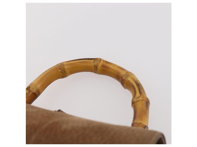 Bamboo Zaino in Bambù GUCCI Camoscio Marrone Oro 003 2058 0016 Auth LNZ352 D'oro - vista 8