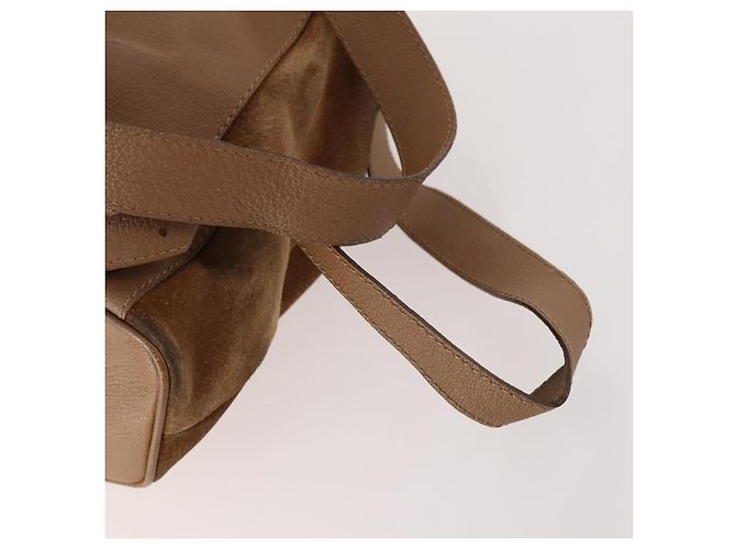 Bamboo Zaino in Bambù GUCCI Camoscio Marrone Oro 003 2058 0016 Auth LNZ352 D'oro - vista 9