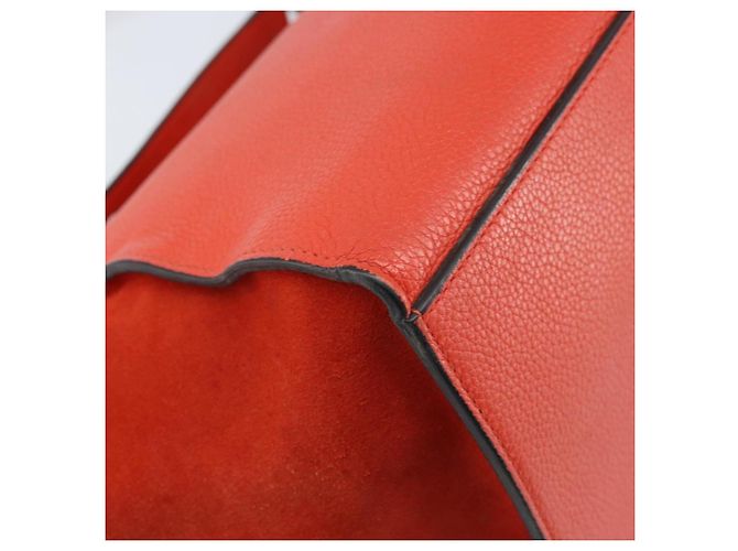 Céline Bolso Trapeze de cuero 2 en 1 rojo plata Auth BA11130 Roja - vista 15