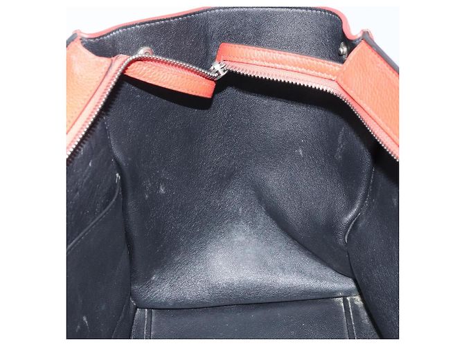 Céline Bolso Trapeze de cuero 2 en 1 rojo plata Auth BA11130 Roja - vista 22