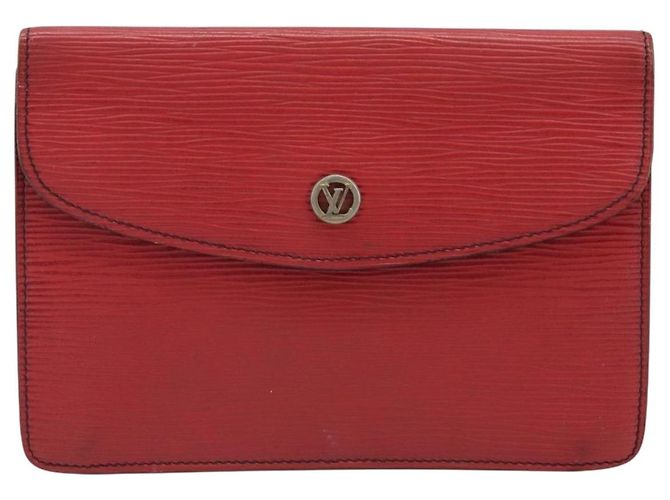 LOUIS VUITTON Clutch Epi Montagne 20 Rosso LV Auth 173743 - Ansicht 13
