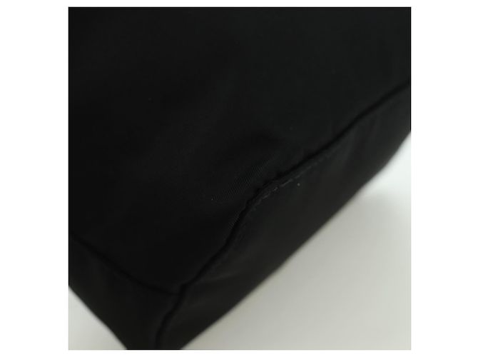 PRADA Borsa a Spalla con Catena Nylon Nero Argento Auth 171449M - vista 13